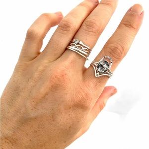 Rutilated Quartz ring, unique ! Made by a small business